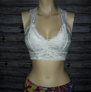 White lace bralette